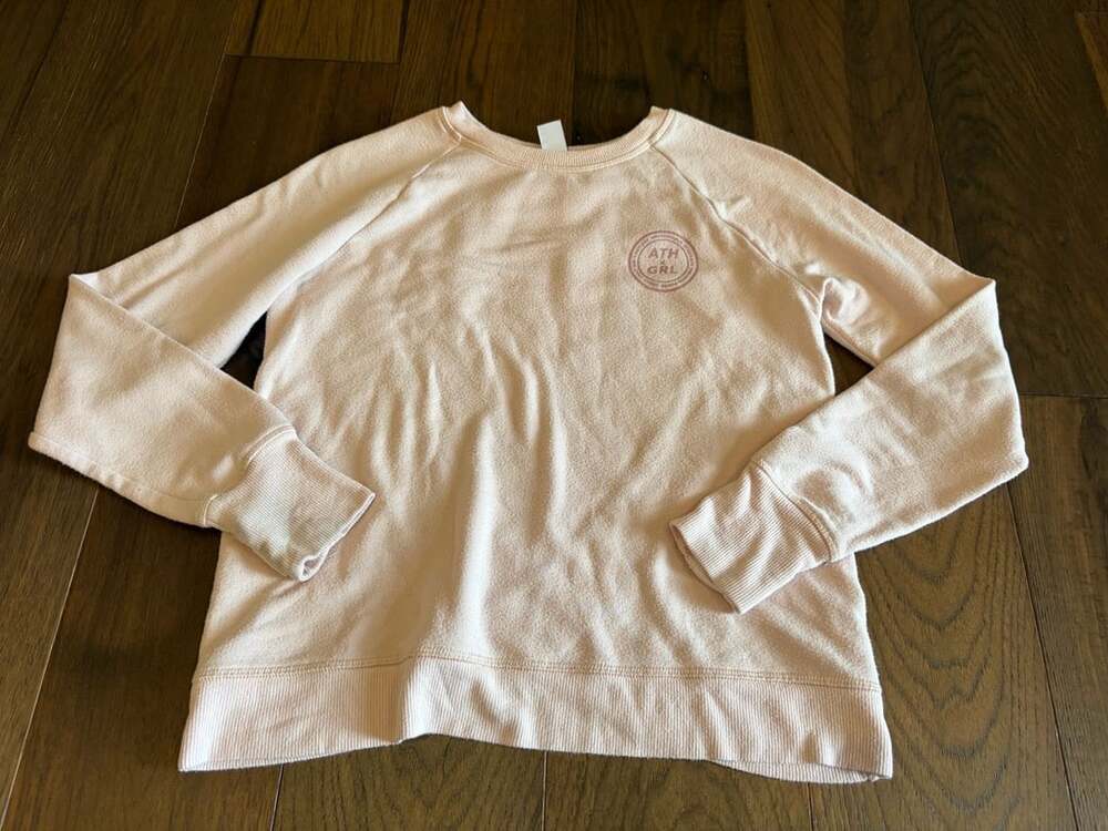 Athleta Girl Sweatshirt Size L 12 Pink ATHxGRL Pullover